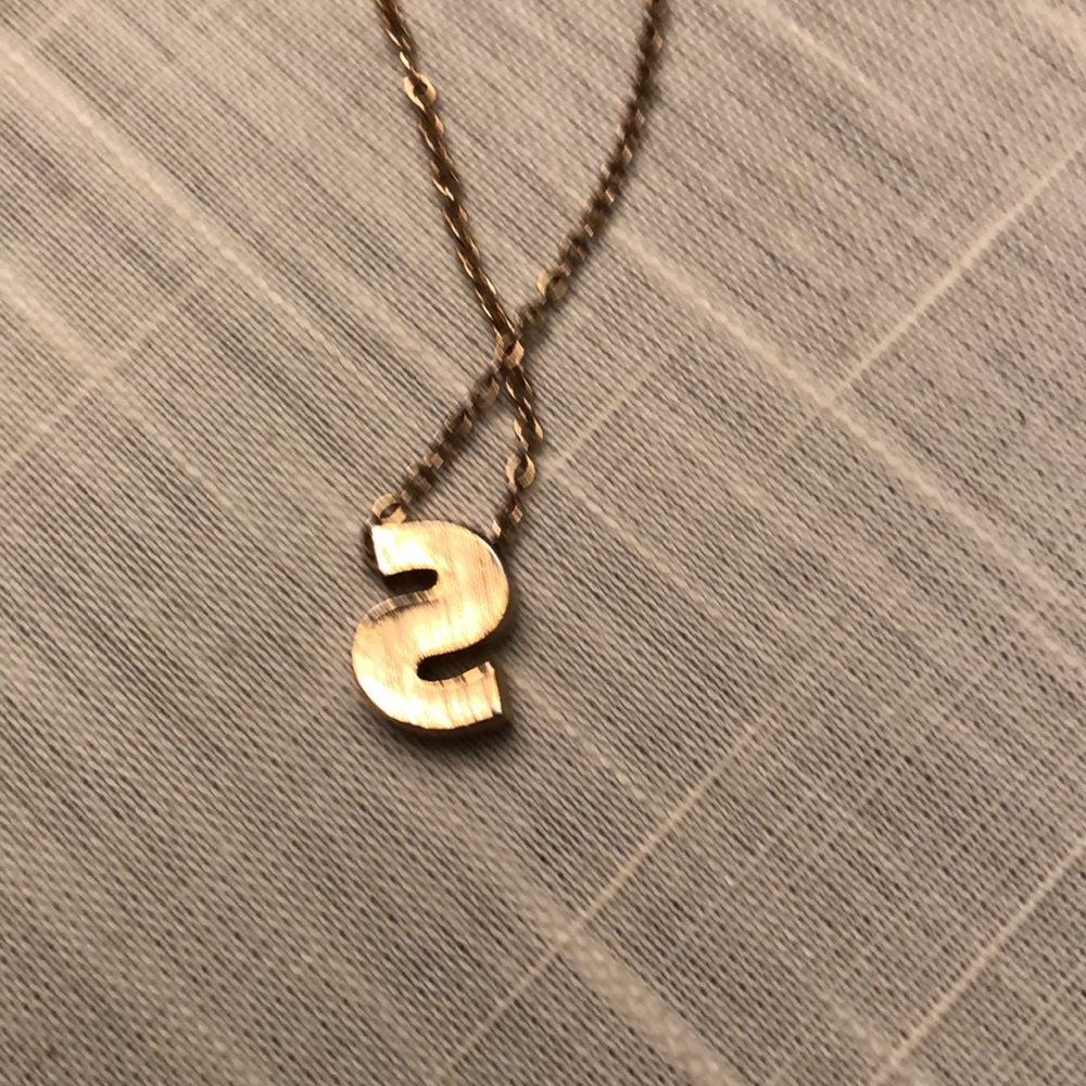 Vintage AVON Initial S Pendant Necklace gold plated chain 15” + 4” long - #544 - Picture 5 of 7
